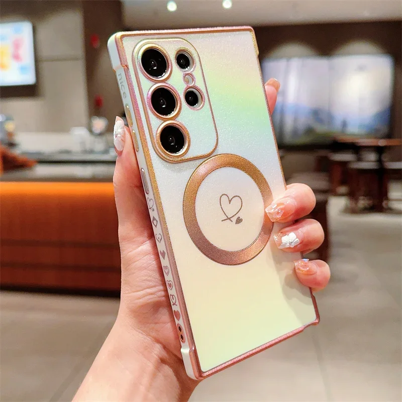 Магнитный чехол для Samsung Galaxy S24 S23 S21 S22 Ultra Plus S20 FE Magsafe