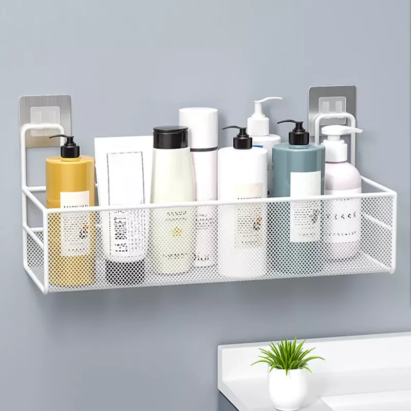 

and Bathroom Wall Shelving Storage Rack Bathroom Vanity Wall Hanging Basket Cosmetics Storage