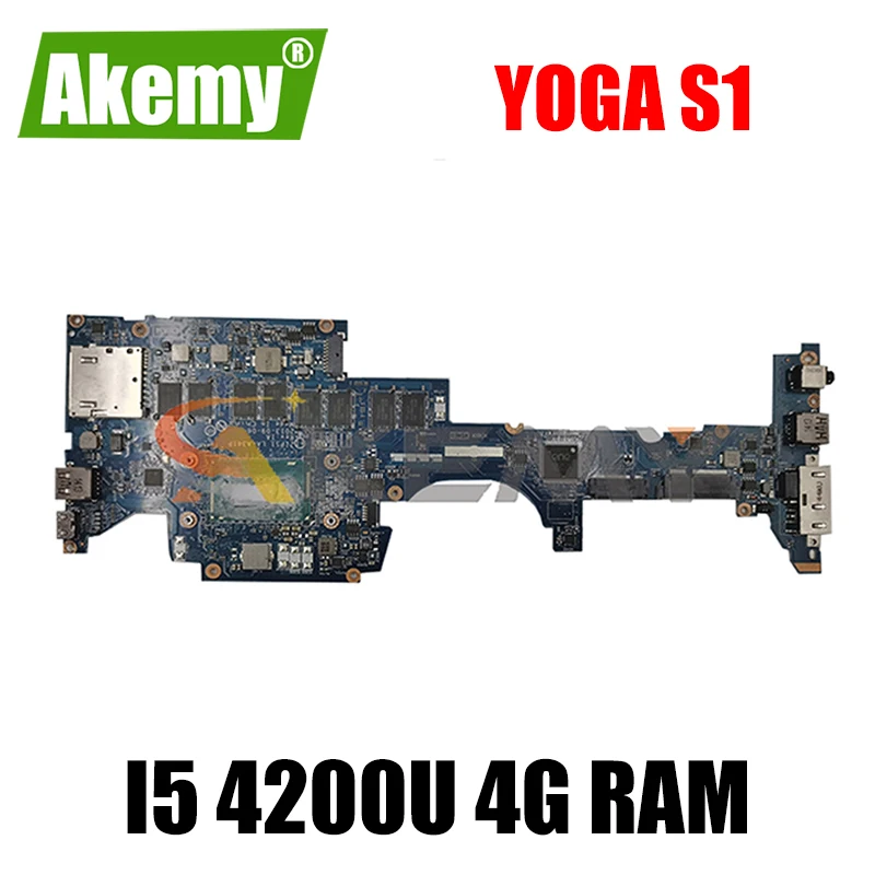 

Akemy ZIPS1 LA-A341P Motherboard For Lenovo Thinkpad YOGA S1 Laptop Motherboard CPU I5 4200U 4G RAM Work