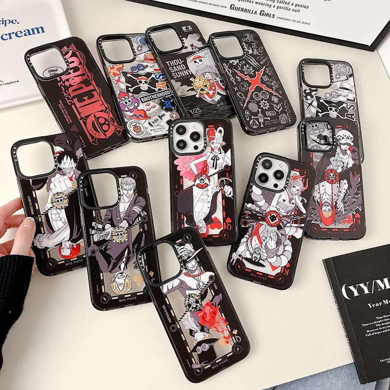 

Anime Cartoon One Pieces Luffys Luxury Silica gel Phone Cases For iPhone 14 13 12 11 Pro Max XS MAX Couple Anti-drop Soft Cover
