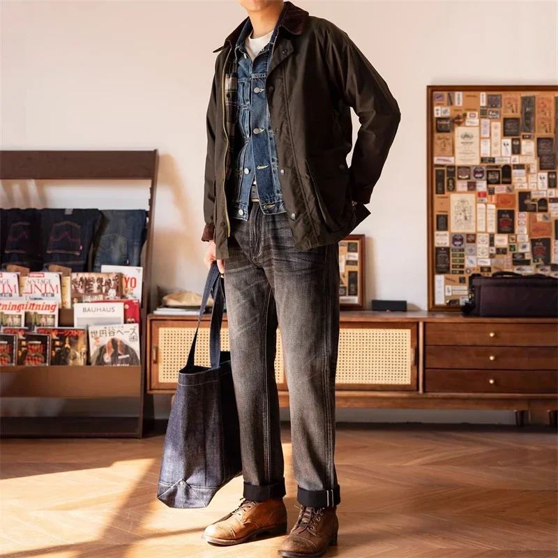 Мужские джинсы Red Tornado Dark Wash черные джинсовые брюки Selvage 12 5 унций прямые