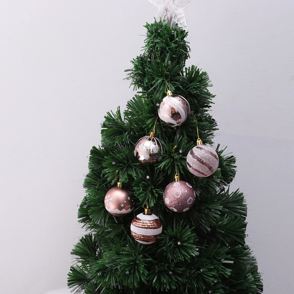 

24 Pcs Red Decorations Christmas Ornaments Tree Pendants Balls Barreled Hanging