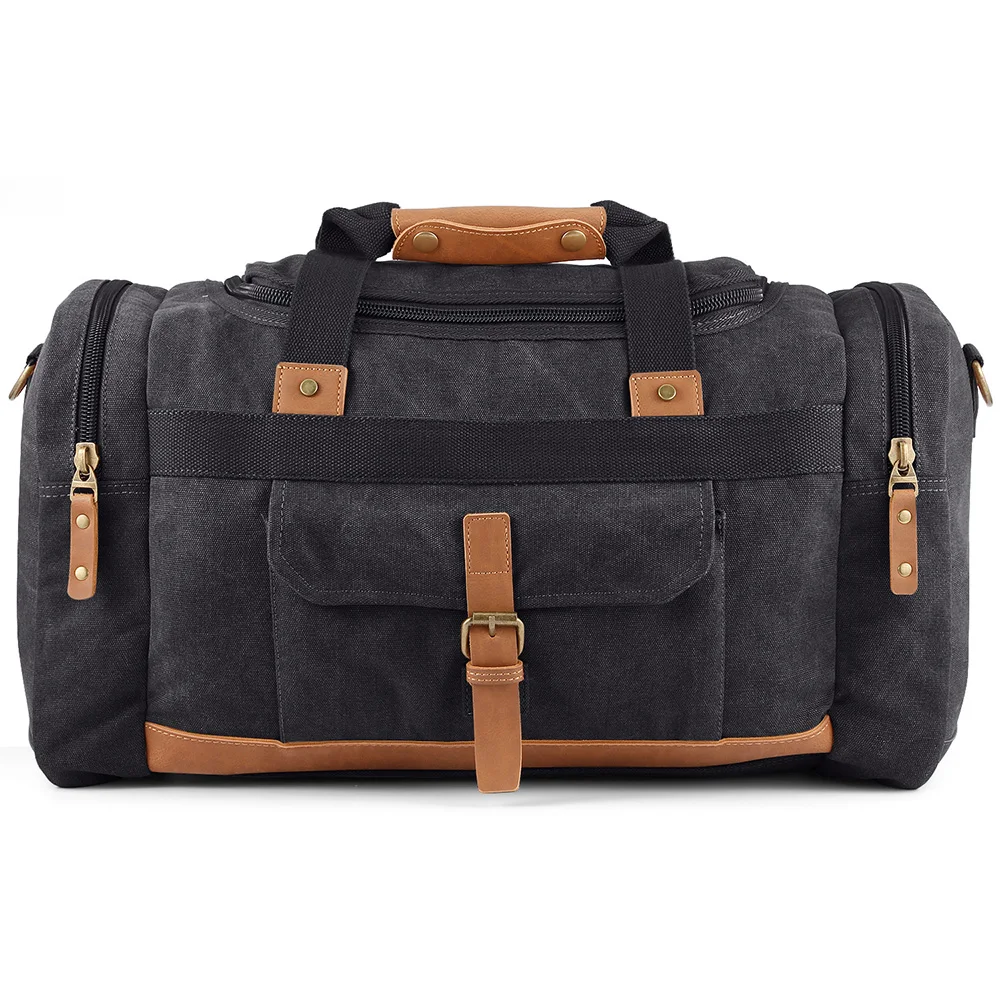 2023 Canvas Handbag Men Travel Bag Khaki Male Shoulder Large Capacity Waterproof Scratchproof Weekend Bag Crossbody Bags