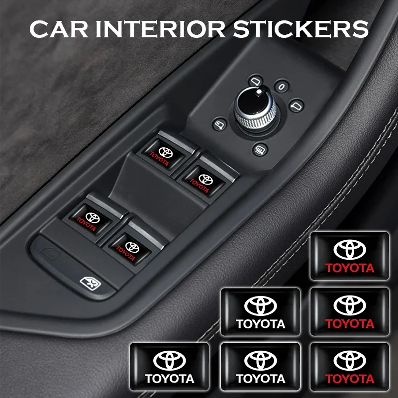

4/10 шт. наклейки для салона автомобиля, значки, автостайлинг, украшения, аксессуары для Toyota Rav4 Yaris hilux prius avensis auris Corolla