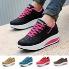 Женская модная спортивная Удобная дышащая женская гладкая обувь повседневная обувь на толстой подошве