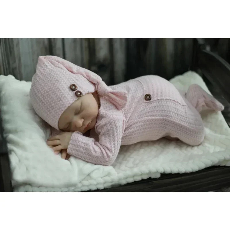 Реалистичная кукла реборн Лаура ручной работы 19 дюймов мягкая на ощупь для