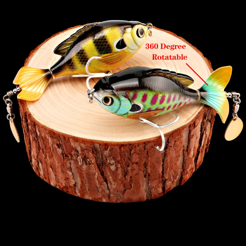 

1PCS Rotate Tail Popper Lure 9.5cm 16.9g Topwater Wobble Fishing Lures Bass Fishing Tackle