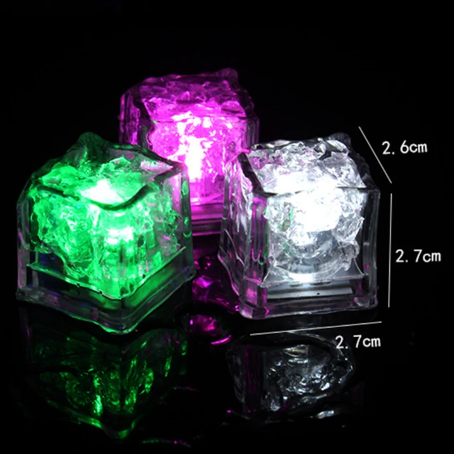 1PC Luminous Led Ice Cubes Colorful Romantic Super Bright Party Festival Toys Gifts for Hotel KTV Bars Party Light Decoration 6