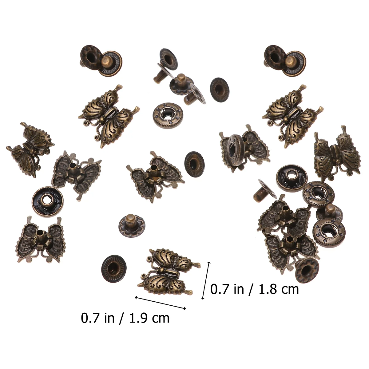 

Snap Buttons Press Button Fasteners Studs Fastener Metal Sewing Jacket Purse Snaps Decorative Vintage Sew Closure Bronze Retro