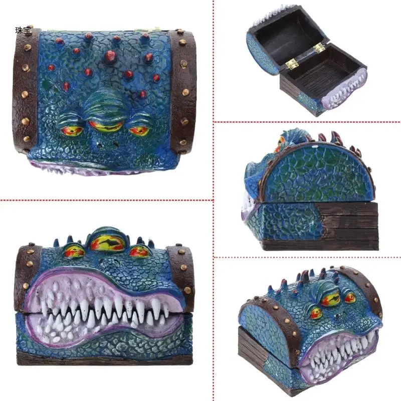 X5QE игра ужасов коробка для кубиков лоток хранения Dragonsed RPG DND ролевых игр