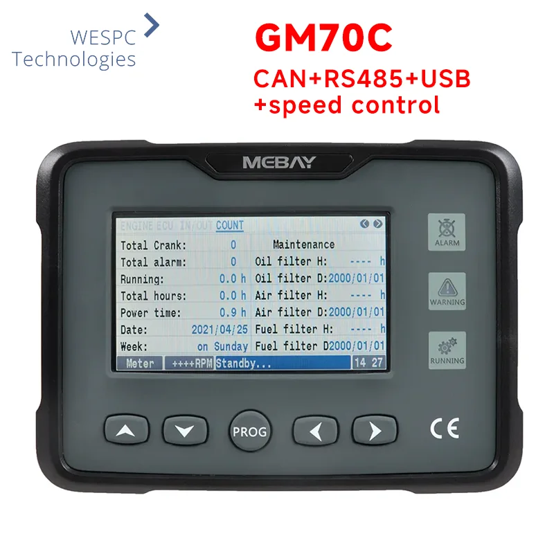 Оригинальный контроллер автозапуска MEBAY GM70C дизельный генератор измеритель тока