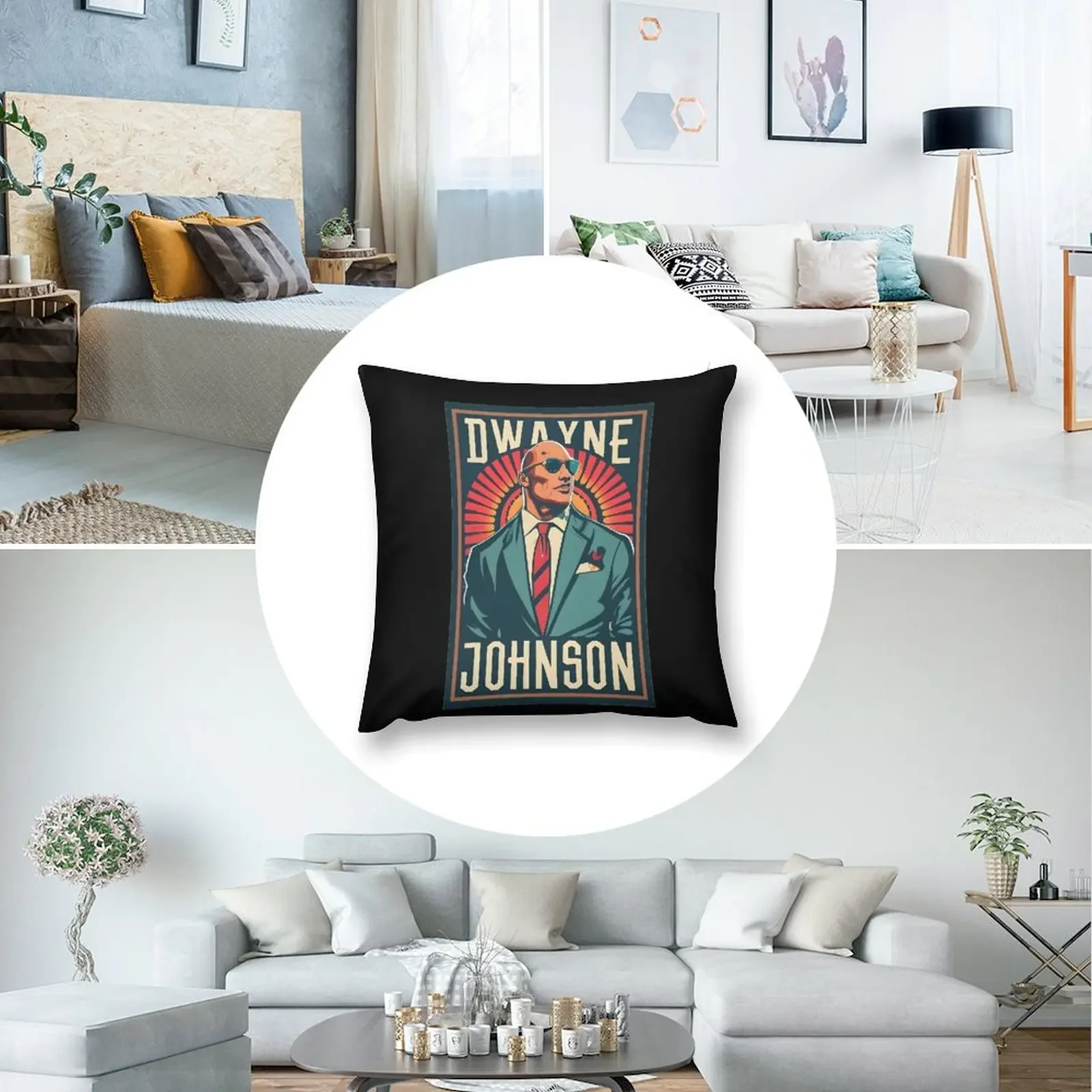 Дэййн Джонсон - The Rock Iconic Знаменитости Искусство для фанатов Подушка сидения