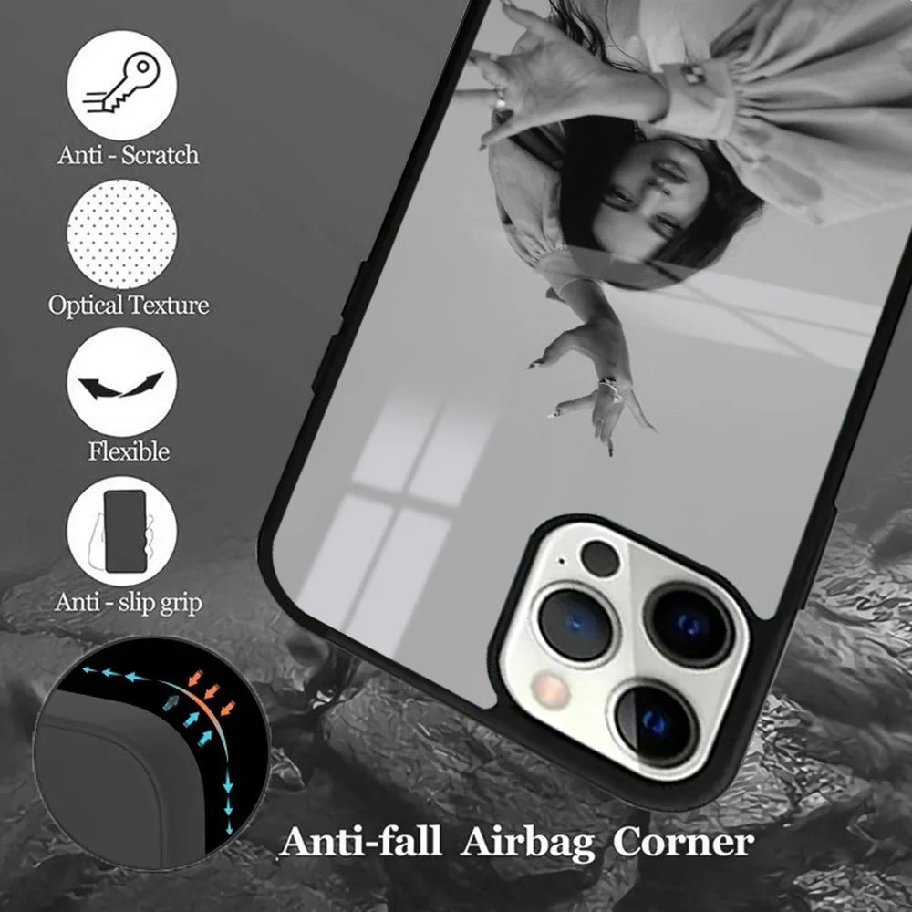 Чехол для телефона Spanish Music Singer R-Rosalia IPhone 16 15 14 13 12 11 Pro Xs Max Mini XR X 7 8 Plus Luxury Mirror Hard Funda