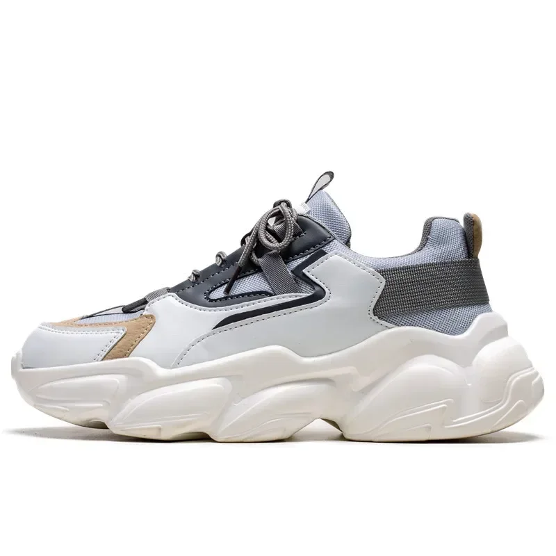 Однотонные массивные кроссовки мужские 2024 модная повседневная дизайнерская