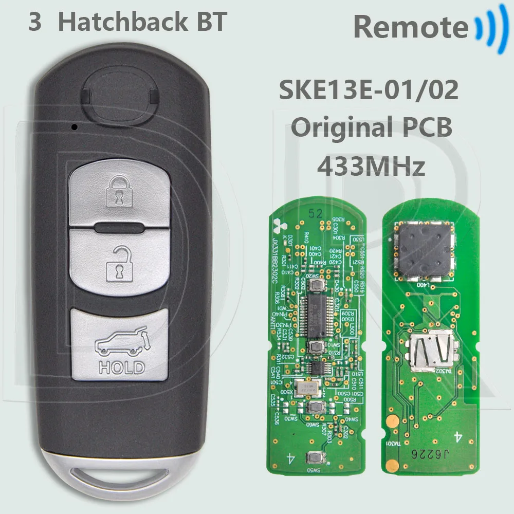 

Оригинальная печатная плата DR SKE13D-01/02 SKE13E-01/02 Универсальный автомобильный дистанционный ключ ID49 315/433 МГц для Mazda 2 3 6 CX-4 CX-5 CX-9 MX-5 AXELA