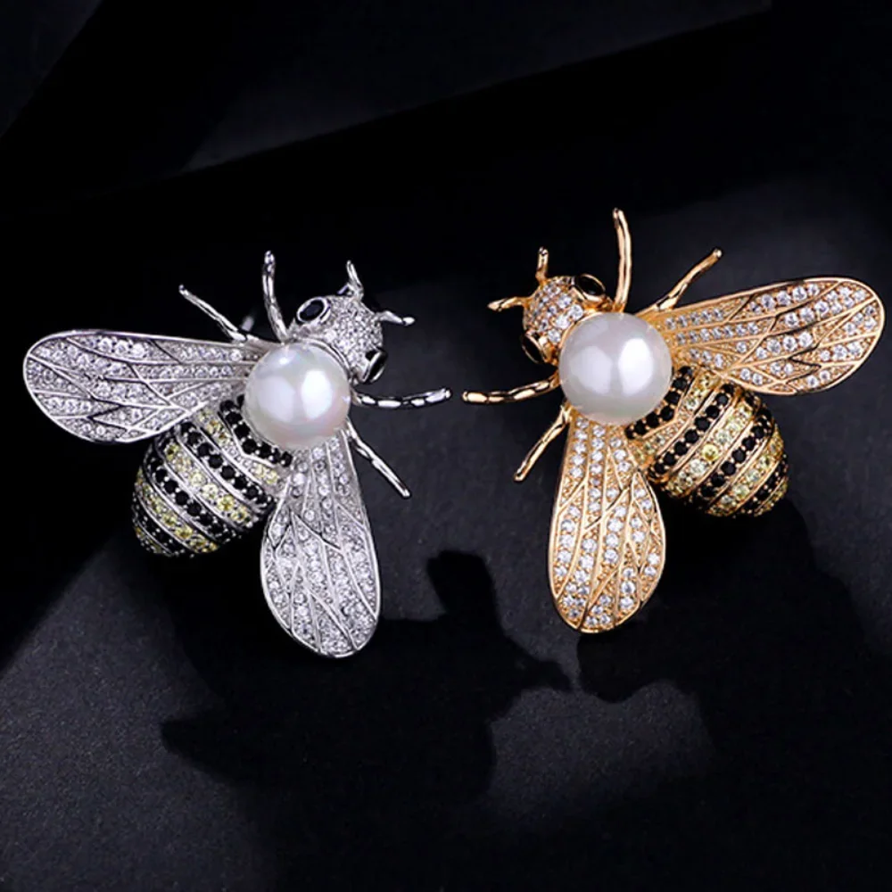 

Famous Brand Design Insect Series Brooch Women Delicate Little Bee Brooches Crystal Rhinestone Pin Brooch Jewelry Gifts For Girl