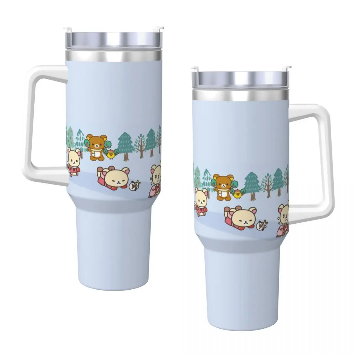 Rilakkumas Tumbler Easy Bear Горячие напитки Бутылка для воды Герметичная термокружка из