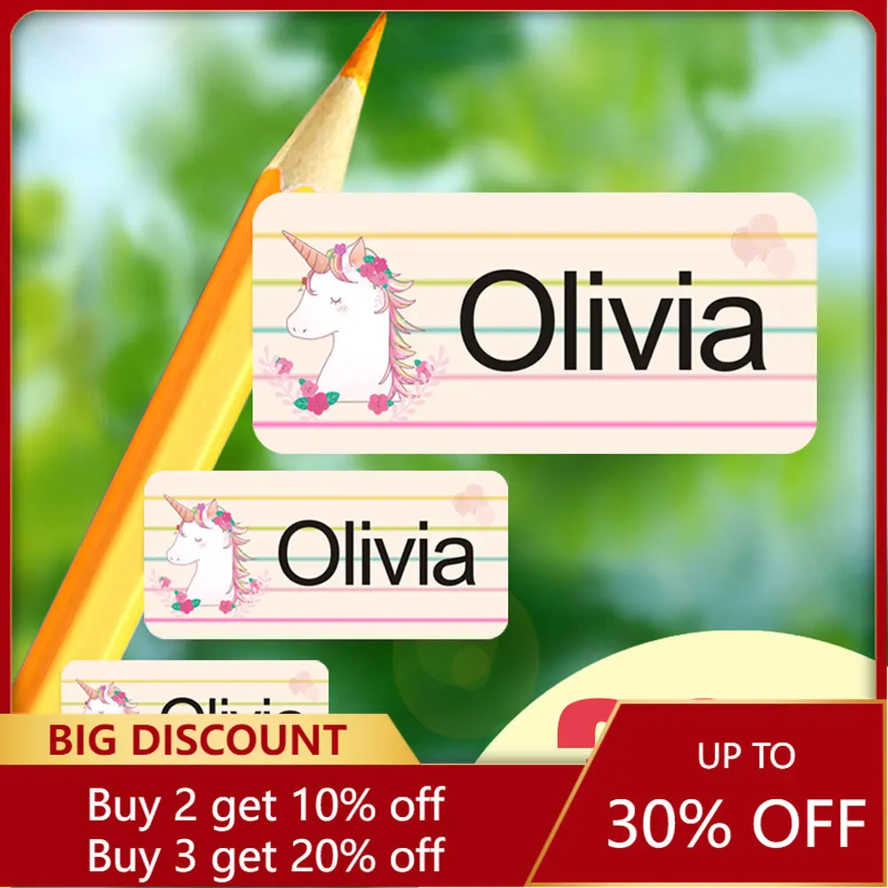 Стильные персонализированные водонепроницаемые наклейки с названием на иврите, индивидуальные наклейки, разные Мультяшные этикетки, Детские Канцелярские ярлыки