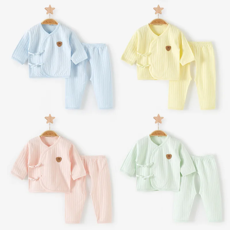 

Newborn Infant Baby Boy Girl Spring and summer Thin underwear Bodysuit Summer Striped Casual Solid Outfits Clothes