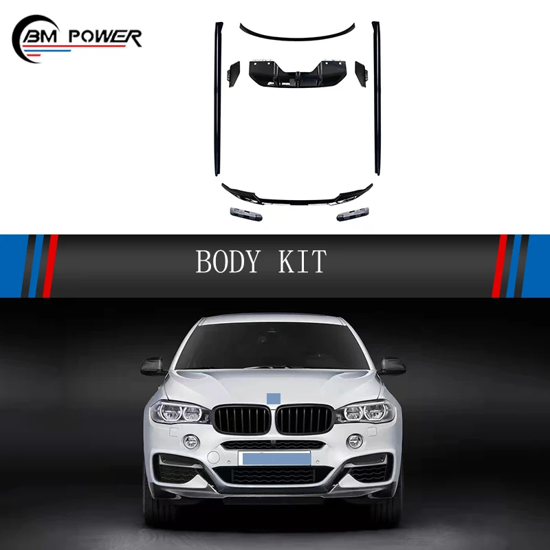 

Автомобильные детали X6 F16 MP стиль Facelift Body Kit передняя губа боковая юбка задний диффузор крыло