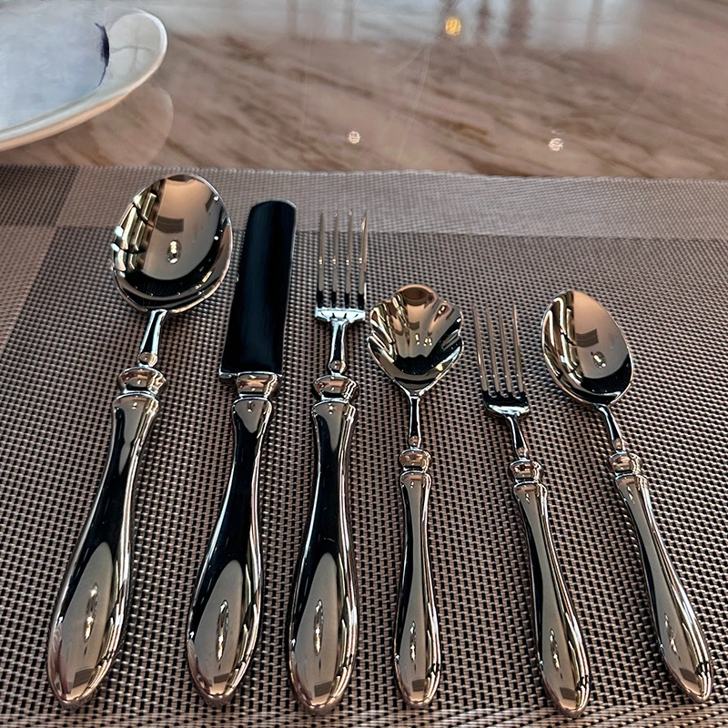 Немецкая Высококачественная креативная римская ложка и вилка из нержавеющей