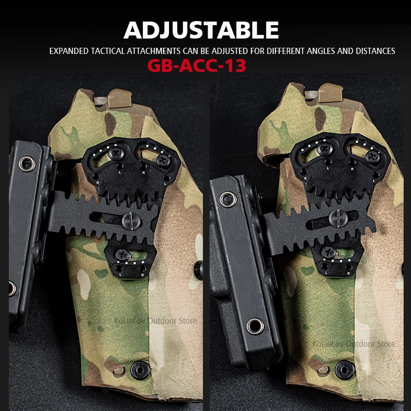 Adaptador de funda de pistola táctica para Airsoft, extensión QLS, puede llevar revista, caja hemostática, caja de función táctica