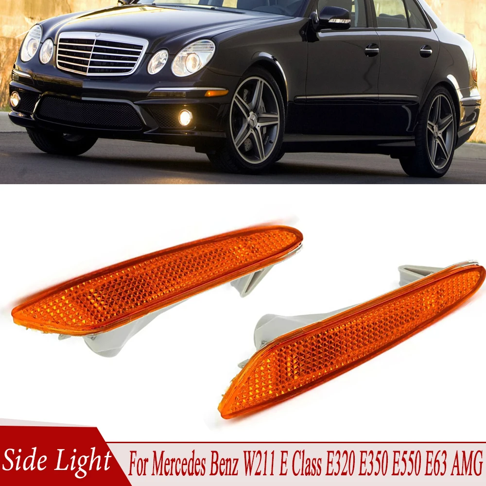 

Without Bulb Side Marker Bumper Turn Signal Light Fit For Mercedes Benz W211 E Class E320 E350 2118200921 2118201021 For Car