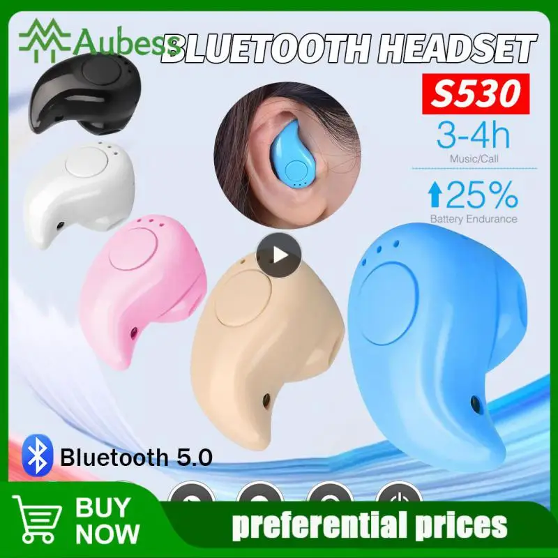 

Wireless Headphones Sports Stereo Headset Noise Cancelling Single Head Tws Accessories Training In-ear Earphones Hifi Music Mini
