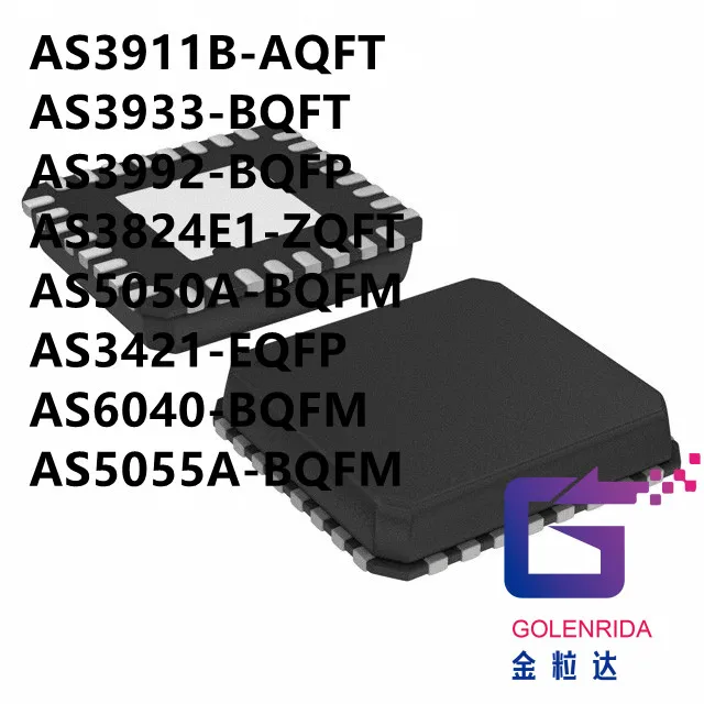 

10PCS AS3911B-AQFT AS3933-BQFT AS3992-BQFP AS3824E1-ZQFT AS5050A-BQFM AS3421-EQFP AS6040-BQFM AS5055A-BQFM IC