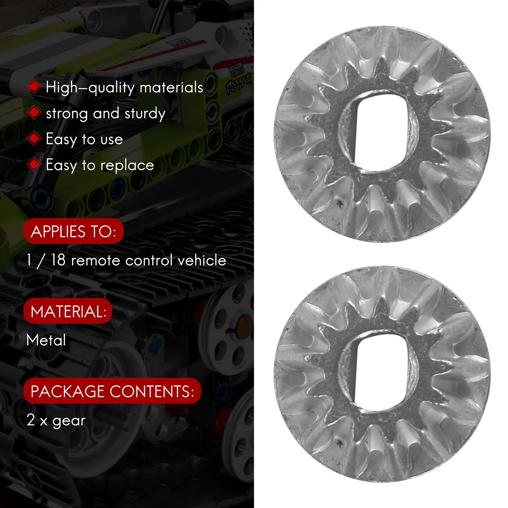 Коническая шестерня коробки передач 2 шт. фотоэлемент для Pxtoys PX9300 PX 9300 9301 9302 1/18