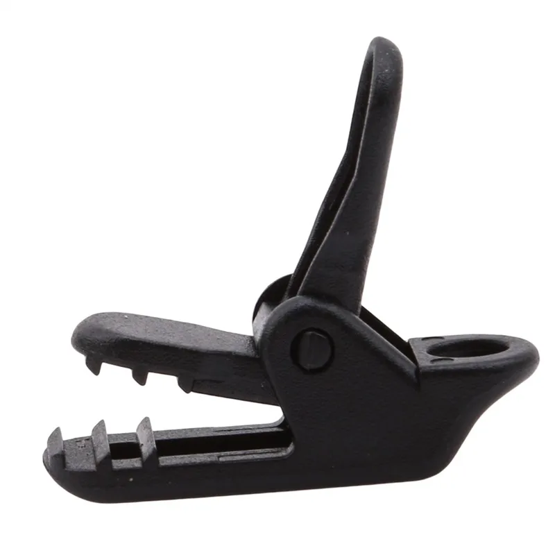 

10pcs/batch travel outdoor camping plastic double hole tent rope adjustable buckle curtain alligator clip factory brand clip