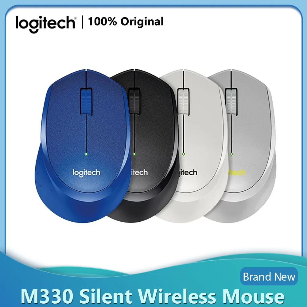 

Logitech M330 SILENT PLUS Wireless Mouse 2.4GHz With USB Nano Receiver 1000 DPI Optical Tracking Designed For PC Mac Laptop