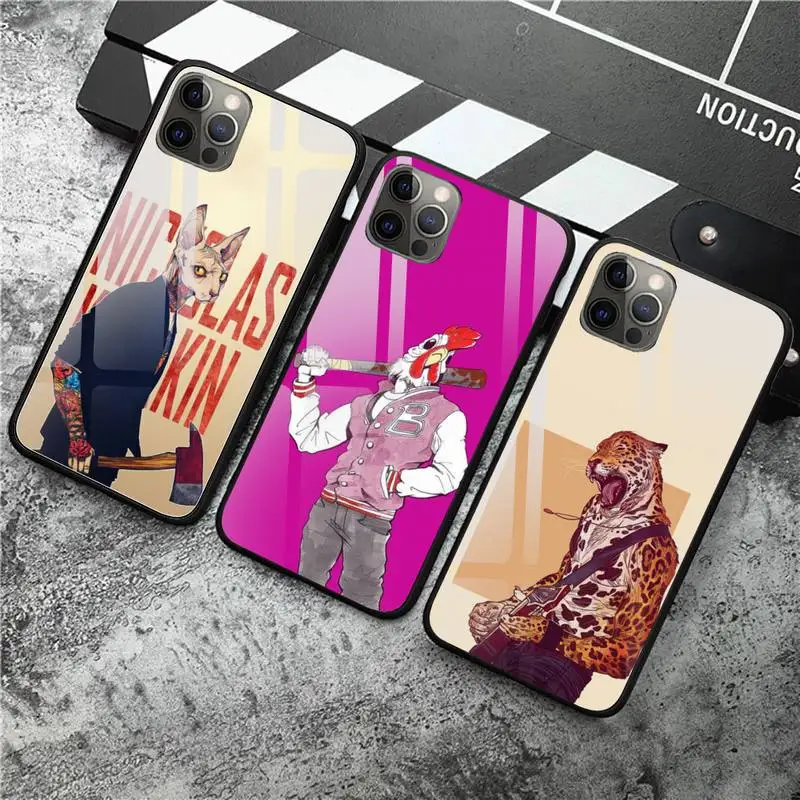 

Animal Killer Athlete Phone Case Tempered Glass for IPhone 12 11 Pro XR XS MAX 8 X 7 6S 6 Plus SE 2020 12 Pro Max Mini Case