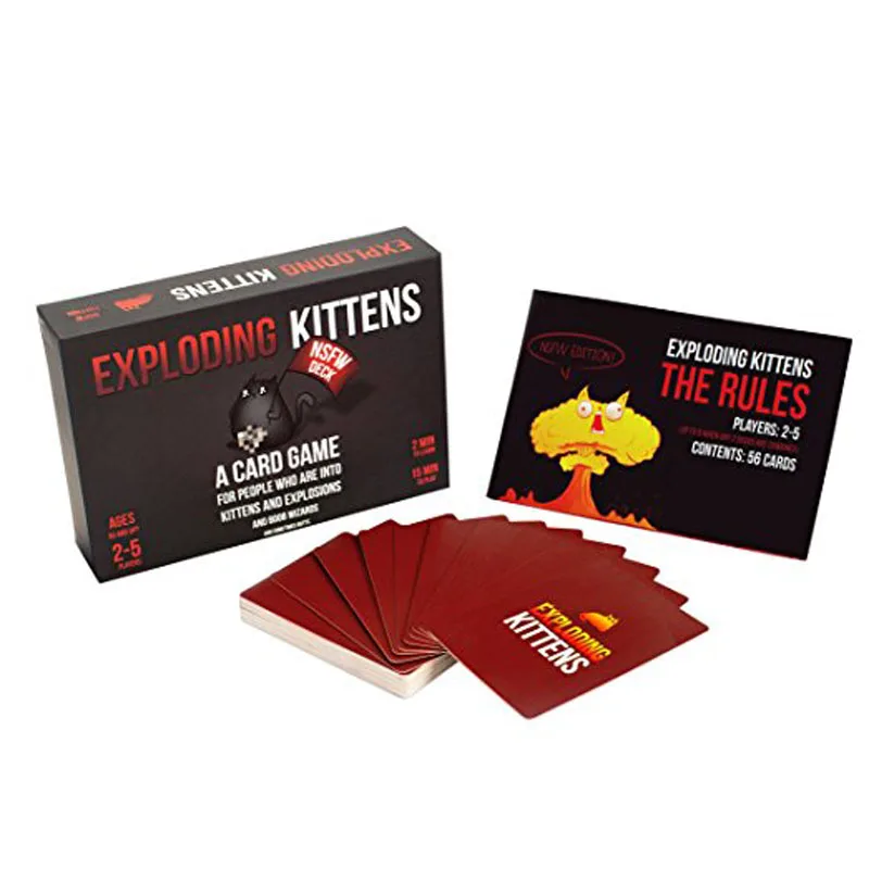 Карточная игра Exploding Kittens оригинальные котята NSFW Streaking лающая медведи детская