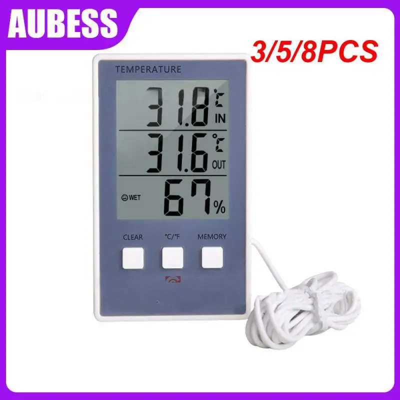 

3/5/8PCS Energy Saving Temperature Humidity Meter Large Screen Indoor Thermometer Electronic Baby Room Sensor Digital Hygrometer