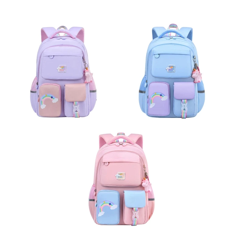 

2023 New School Backpacks Girls Bookbag Lightweight Durable Backpack for Elementary Kids Multiple Pockets Large Storage