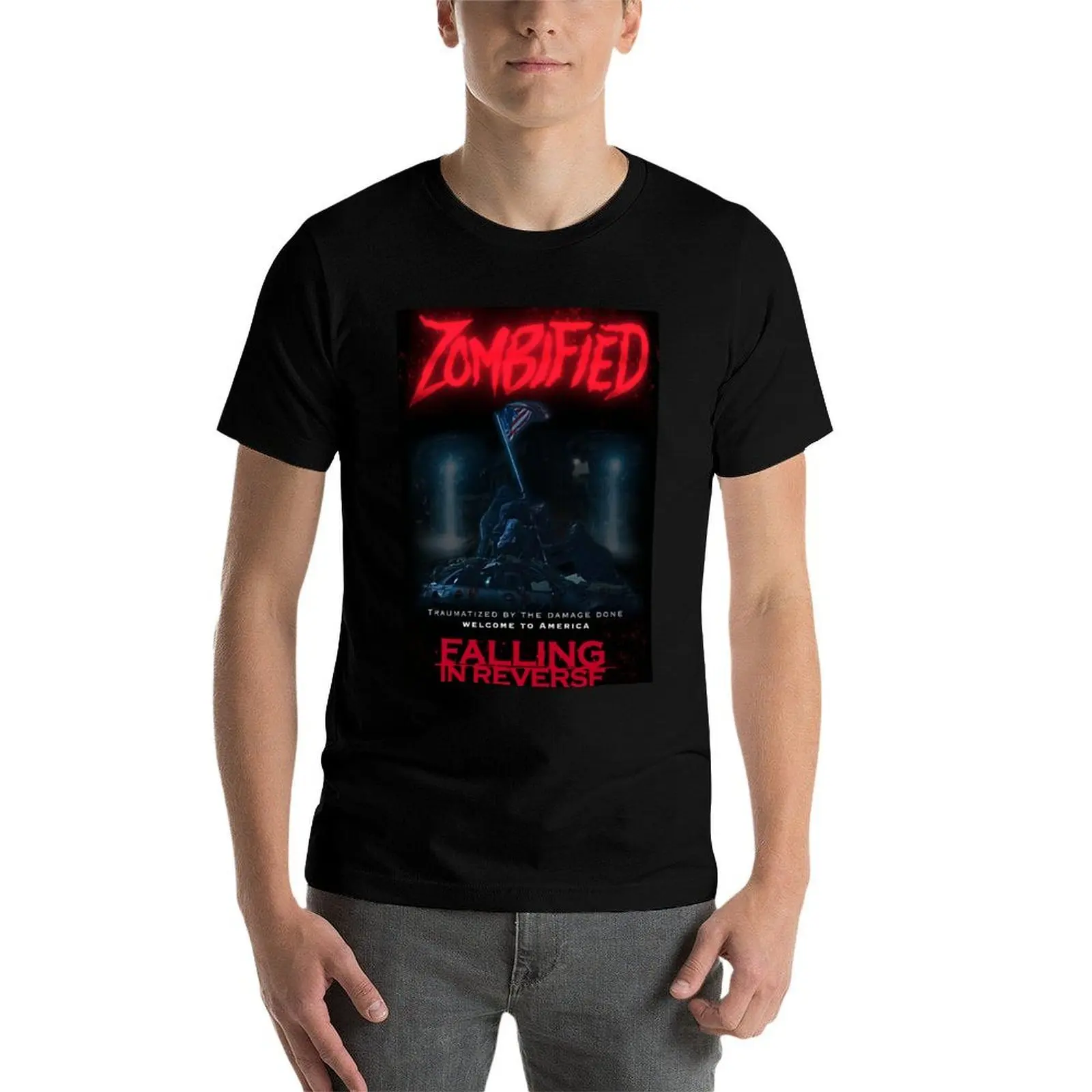 Фото Футболка FIR zombified, повседневная универсальная футболка с коротким рукавом №4