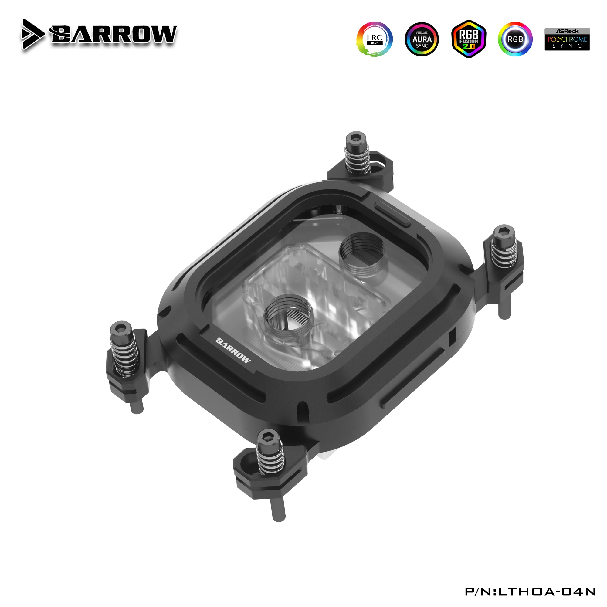 Фото Водяной охлаждающий блок BARROW для процессоров AMD платформ AM5, AM4, AM3+, FM2, с разъемом G1/4