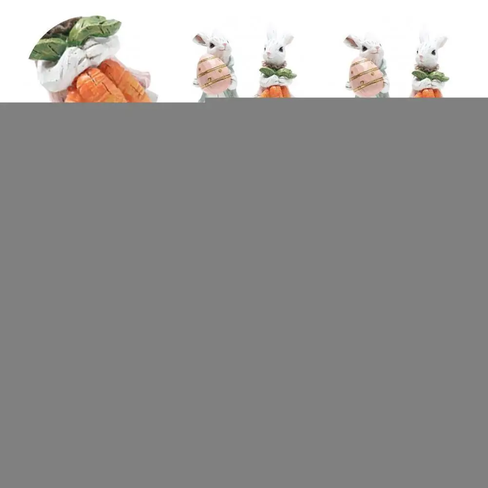 

Exquisite Unique Widely Usage Easter Ornament Eco-friendly Rabbit Sculpture Anti-fade for Party