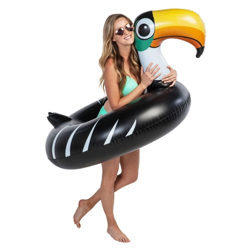 

Inflatable Swimming Ring Tropical Toucans Park Pool Float Party Toy for Adult Women Men Summer Outdoor Fun Beach Pool