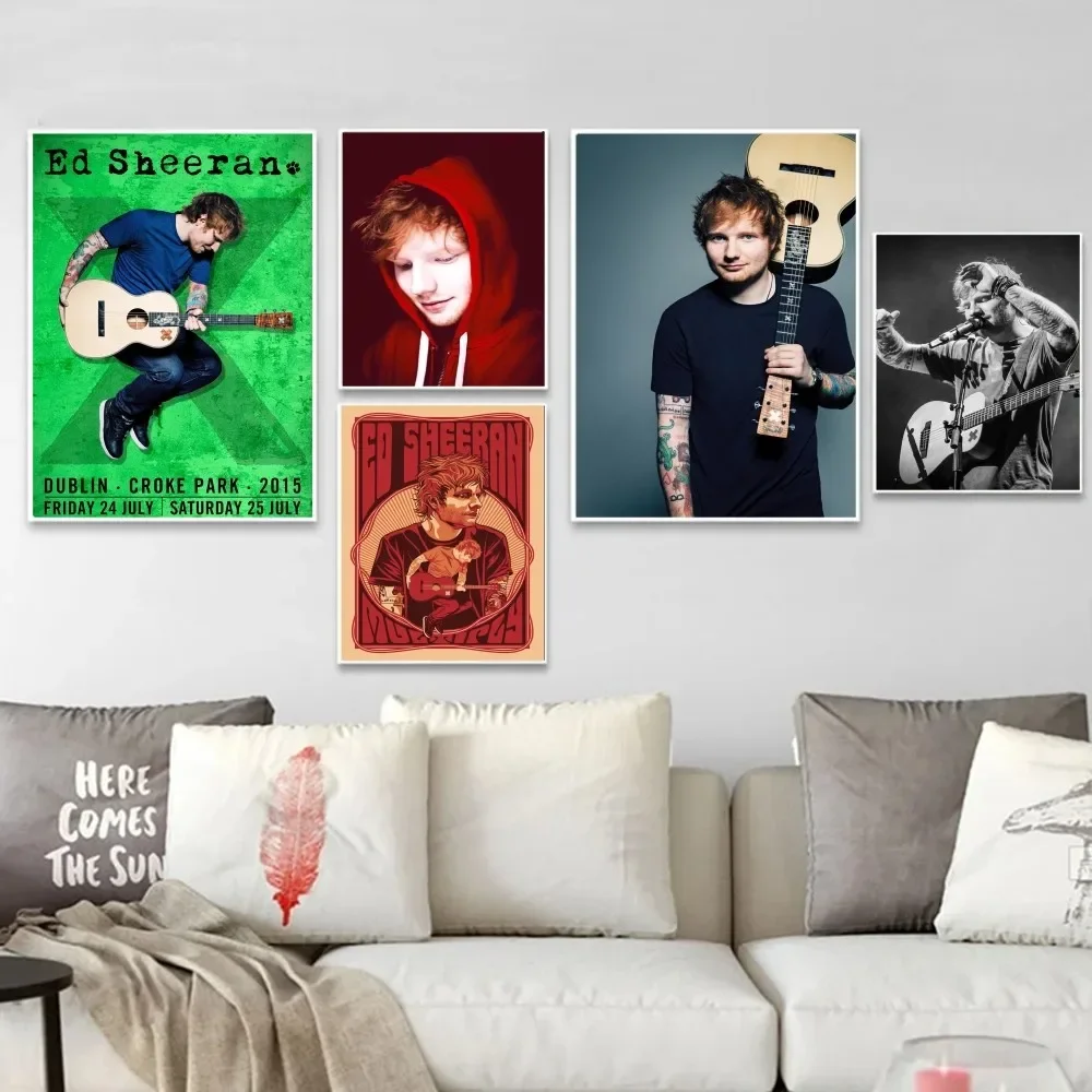E-Ed Sheeran популярный певец плакат наклейка современный стиль настенное искусство