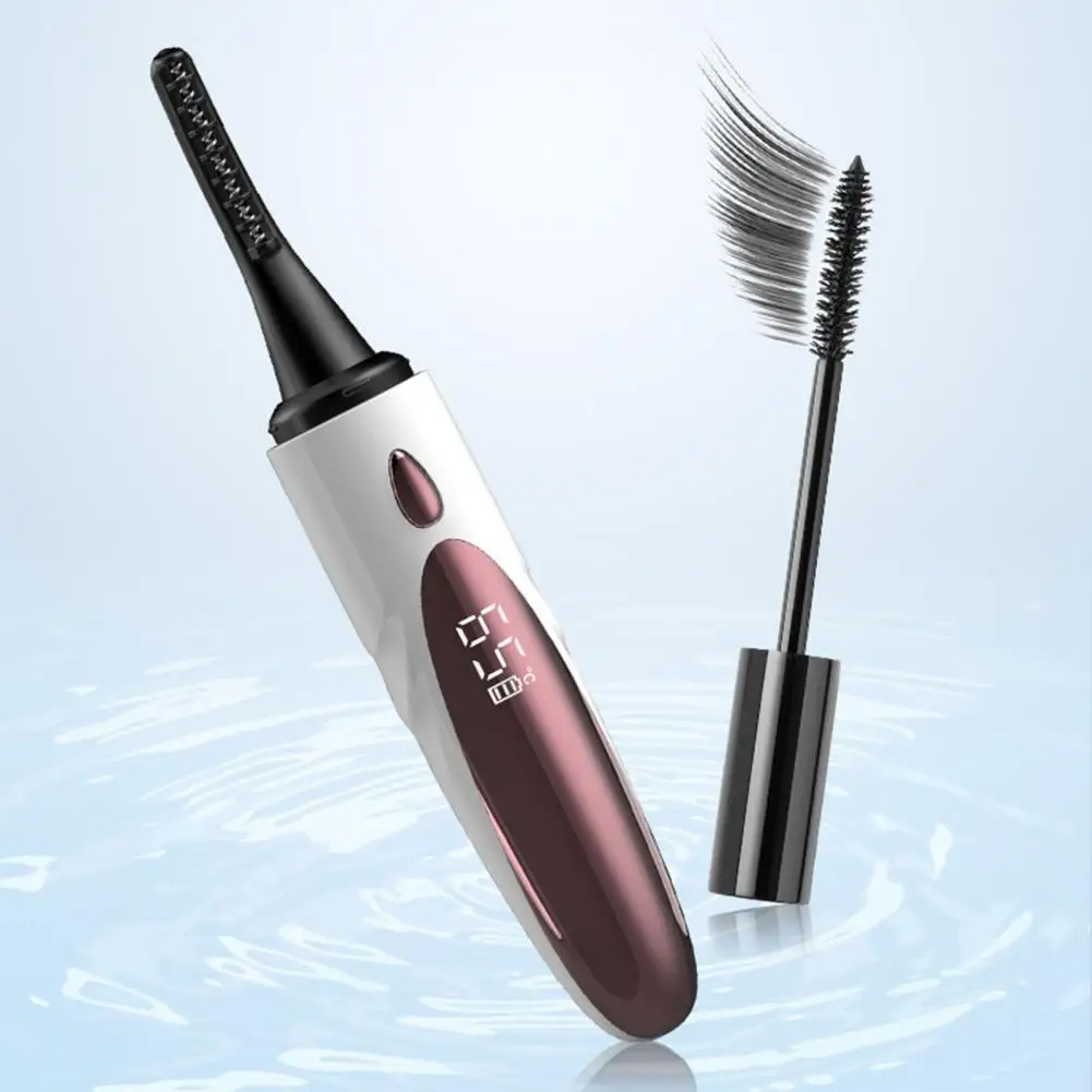 

Eyelash Curler LED Display Temperature Adjustable Quick Pre-Heat Comb Teeth USB Rechargeable Electric Eyelash Curler