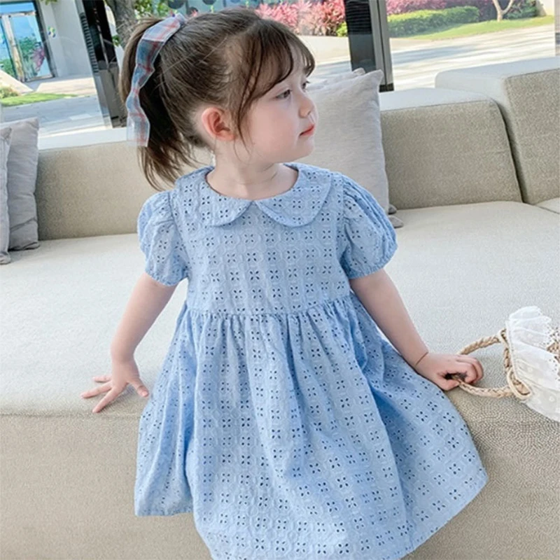 

Детское летнее платье с коротким рукавом, на возраст 2-7 лет