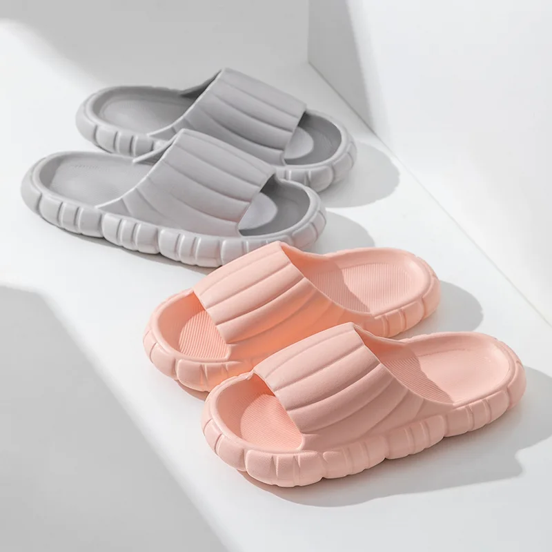 

2022 Striped Designer Brand Women Sandals Outdoor Beach Platform Woman Slides Bathroom Couple Slippers Summer New Female Shoes