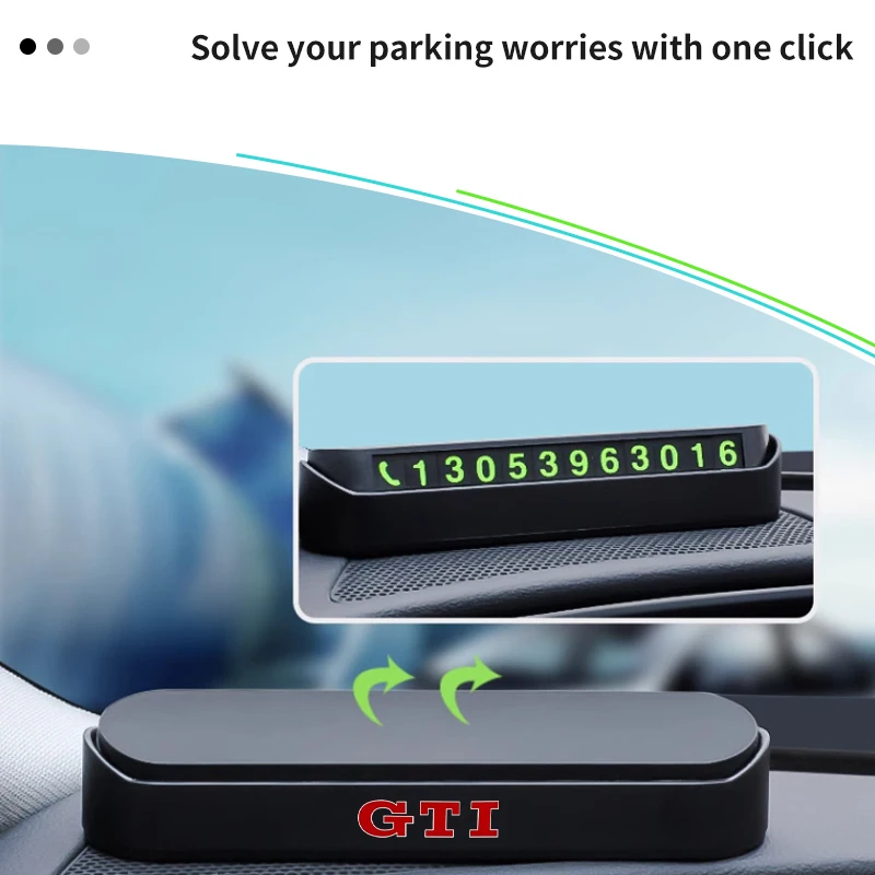 Автомобильный временный знак парковки номер телефона карточка для Volkswagen VW Tiguan CC