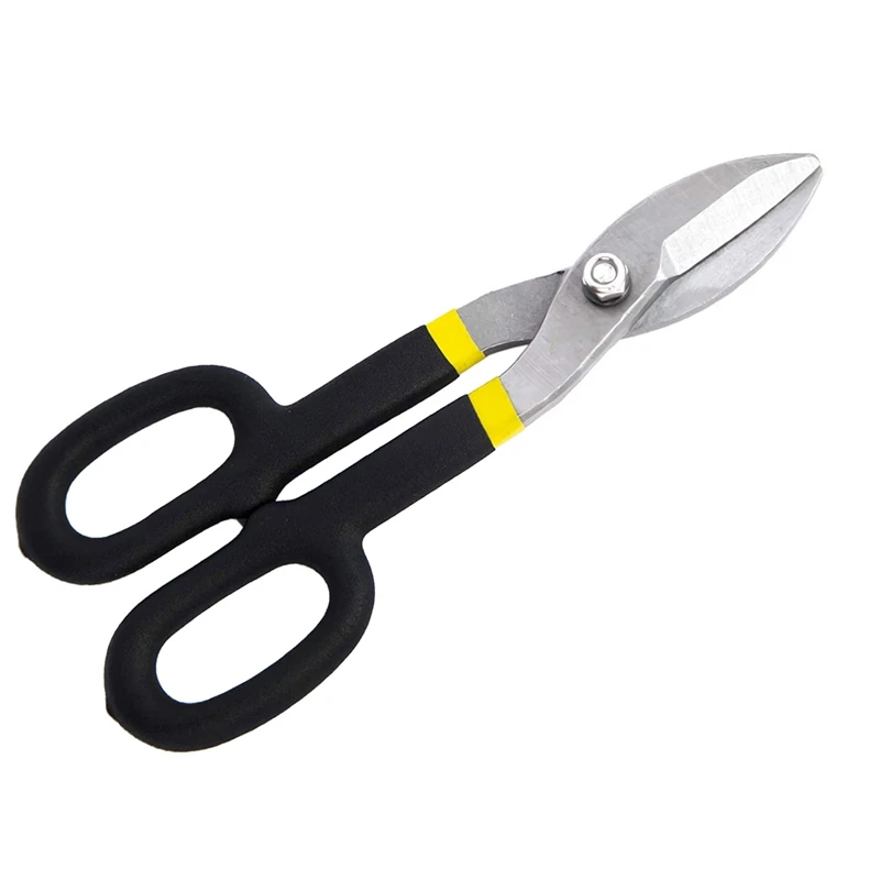 

Tin Snip Flat Blade Straight Metal Shears For Cutting Metal Plates Industrial Tools (8 Inches)