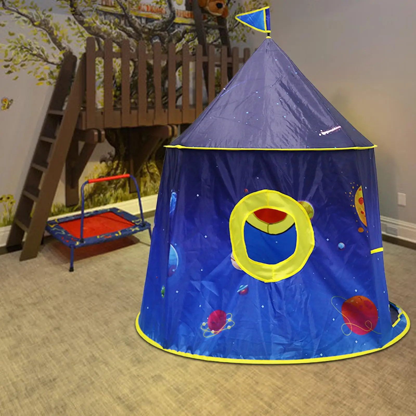

Children Play Tent Outer Space Rocket Portable Pretend Play Tent for Camping