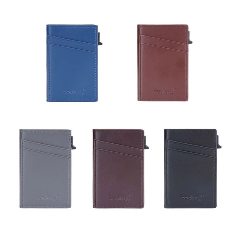 

Тонкий кошелек 28GD с идентификационным оформлением, двойной бумажник с кармашками для карт, блокировка RFID