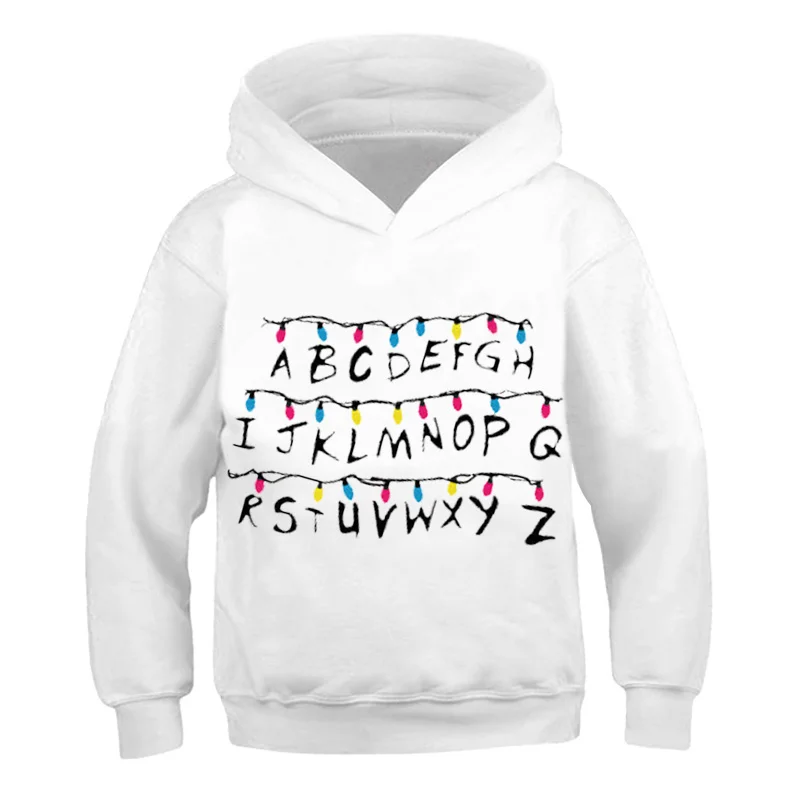 

New Boys Girls Stranger Things 4 Hoodies Children Cotton Sweatshirts Children Spring Autumn Long Sleeve Casual Hooded Top 4-14 Y