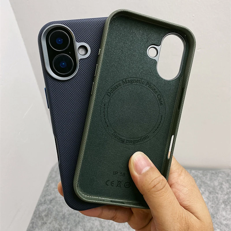 Чехол из искусственной кожи MagSafe для iPhone 15 16pro max Pro 14 13